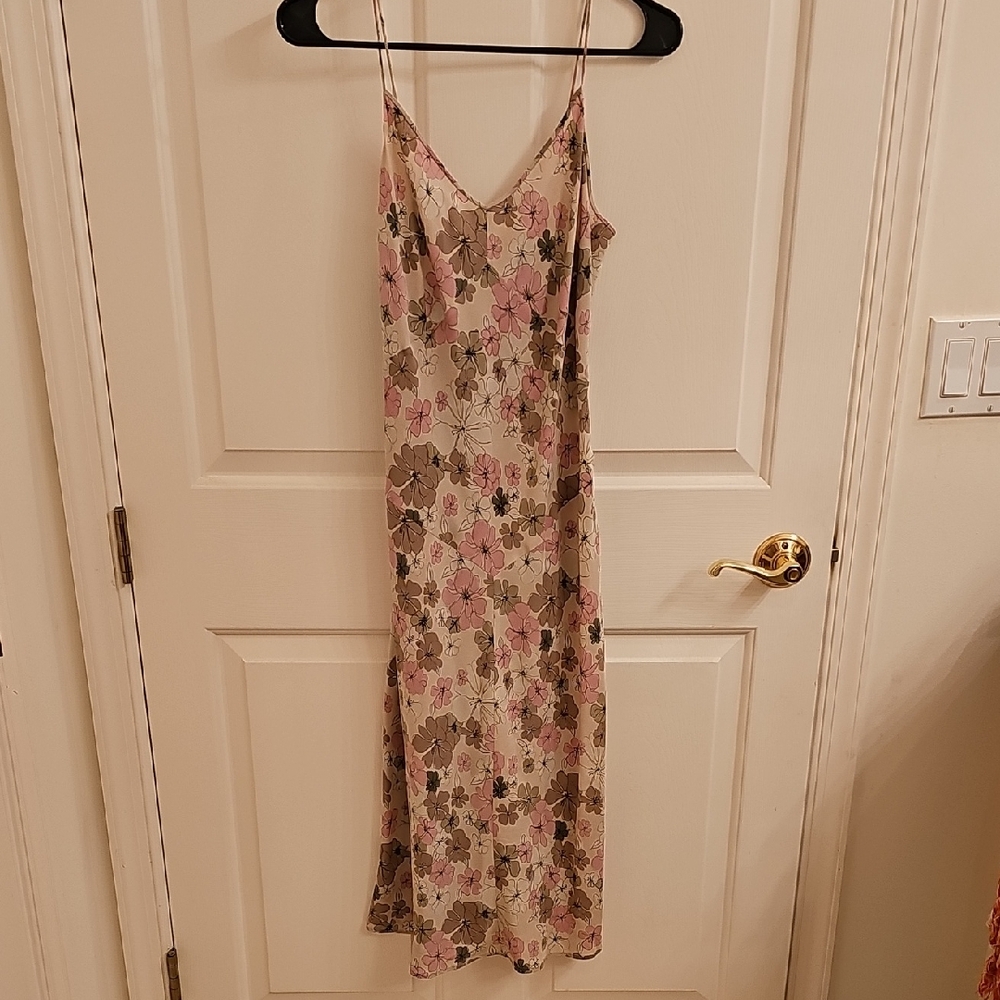 J. Crew Silk Dress with Floral Pattern